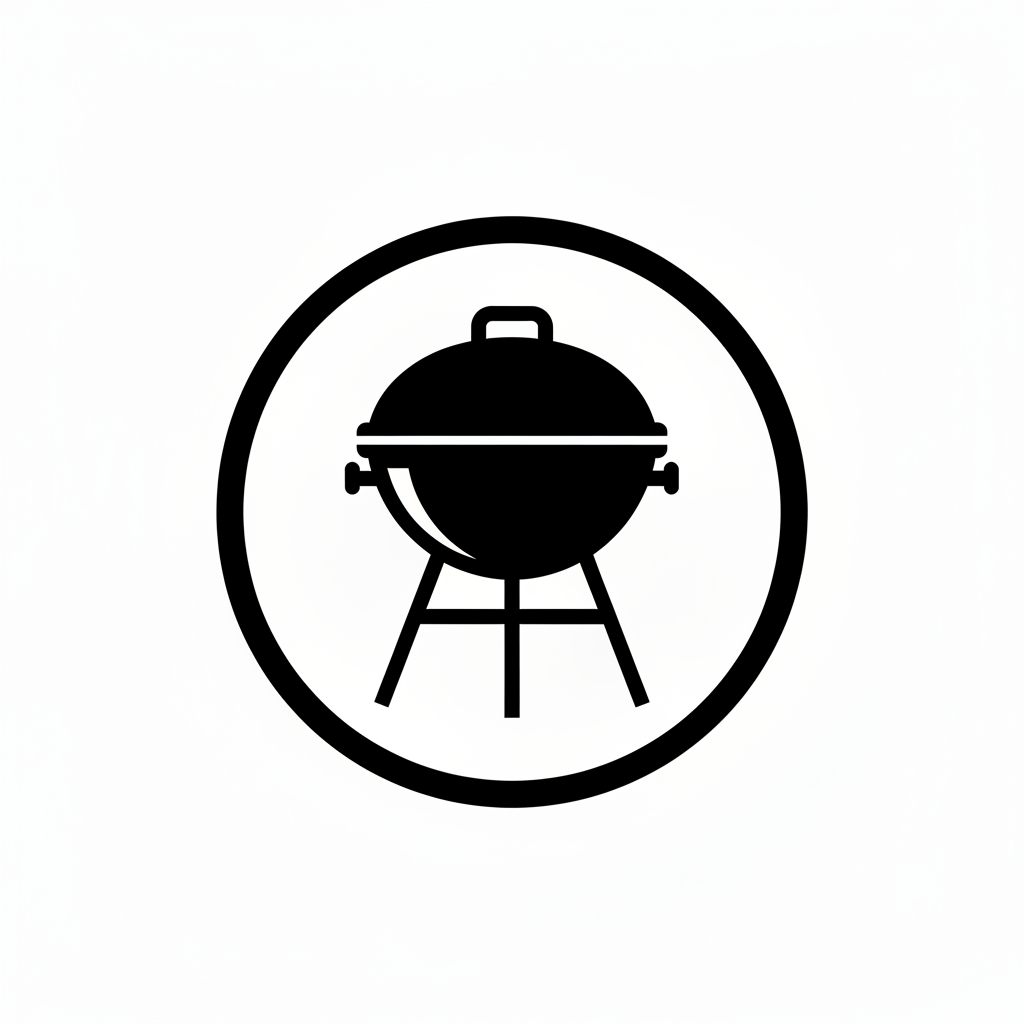 Symbole barbecue cercle