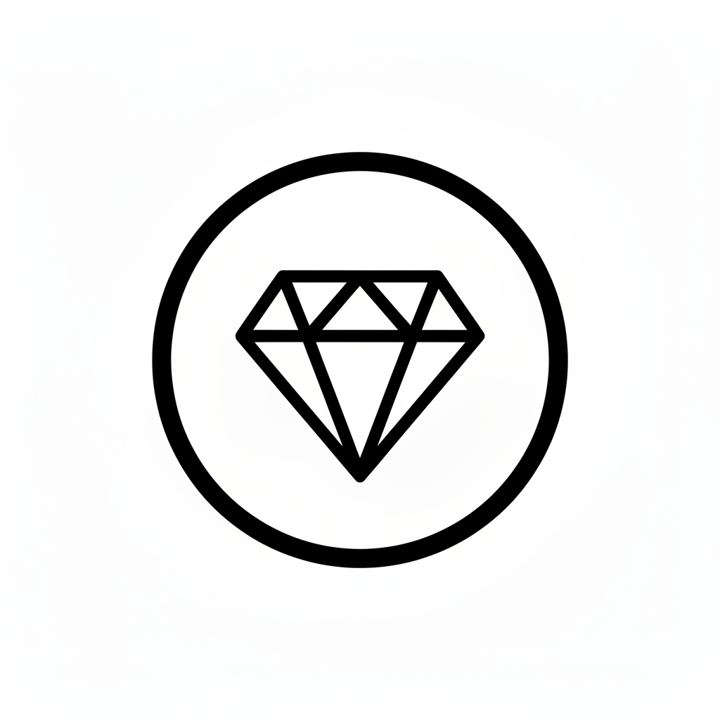Symbole diamant cercle